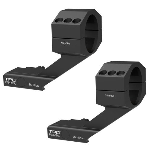 Eastern Tactical Supply 34mm Cantilever Scope Mount Picatinny Rail Scope Rings, Heavy Duty Rifle Scope Mount for Night Vision Thermal Scope (PT34-195L)