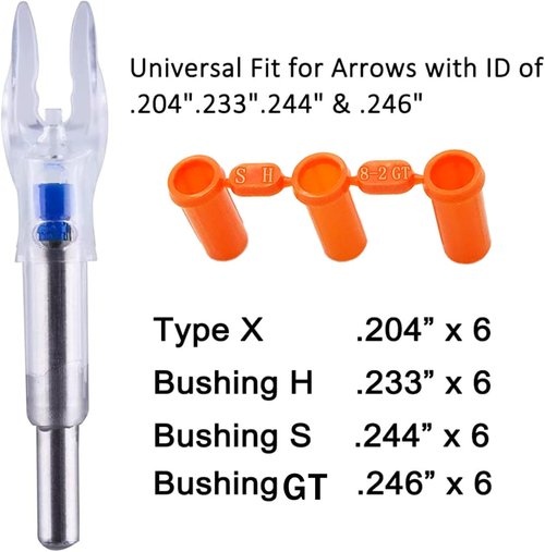 Lighted Nocks - 6 PCS LED Arrow Nocks for .204 to .246 ID Arrows | Screwdriver Included
