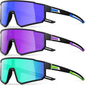 IKTOD 3 Pack Polarized Running Sunglasses for Women Mens Sunglasses UV Protection for Cycling Baseball Fishing