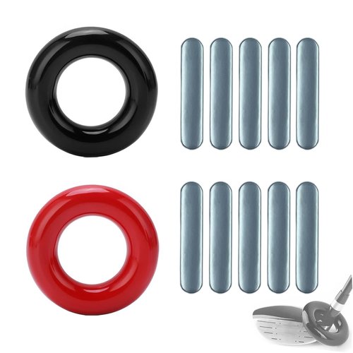 LOOEEL 2 PCS Golf Swing Weight Ring and 10 PCS Golf Lead Tape.Golf Club Head Weight Device and Golf Weight Lead Strap are Used for Golf Club Swing and Weight Adjustment Training.
