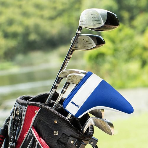 HUAEN Blade or Mallet Putter Cover - Mallet Putter Headcover - Fleeced Lined Putter Head Covers - Protective Golf Club Covers to Match Putter Headcover (Blade Blue)