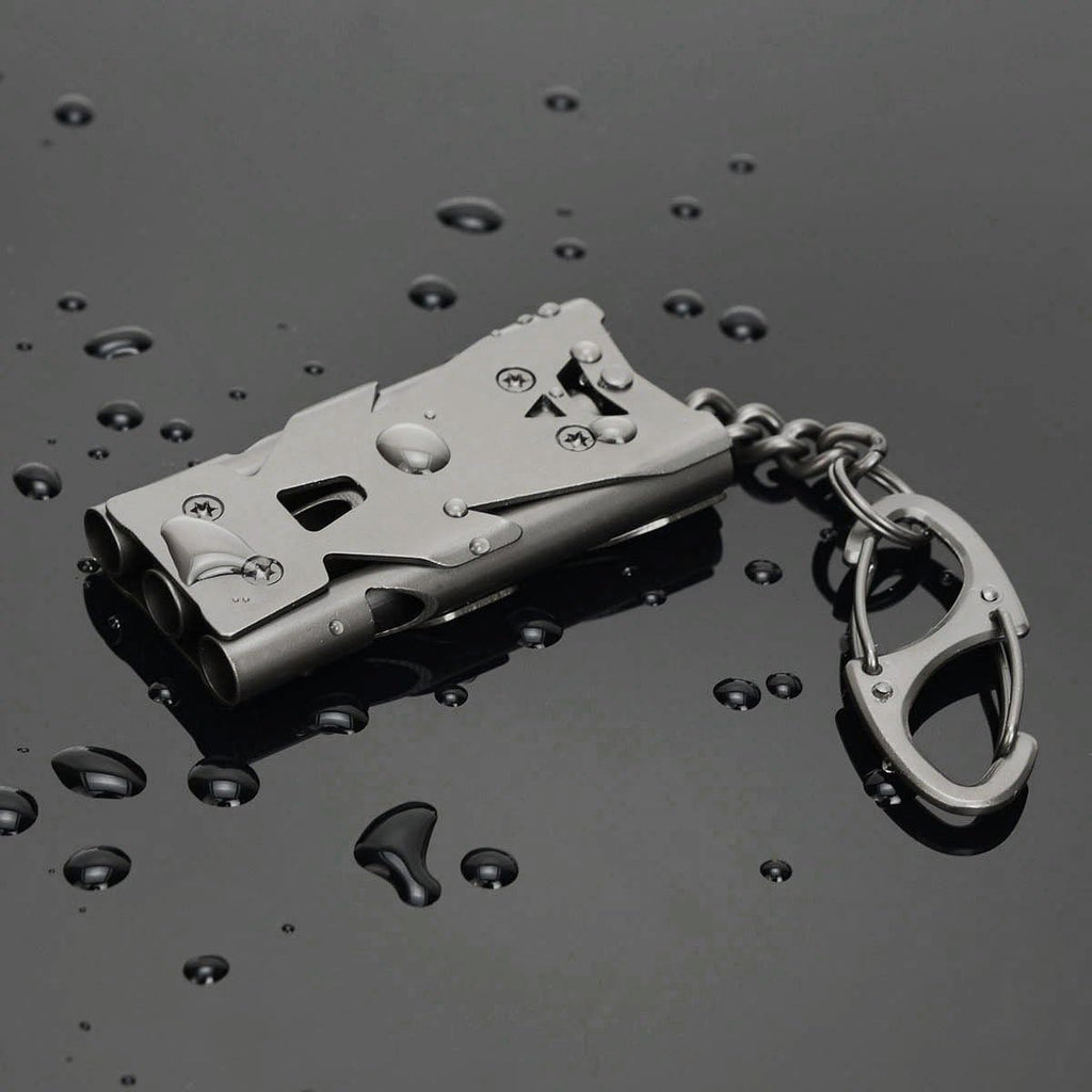 Skiennix Emergency Whistle Keychain - High Decibel Stainless Steel Safety Device
