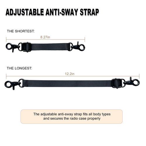 dartbeastix Radio Strap Holster With an Adjustable, Widened Shoulder Strap Featuring 3M Reflective Strips, a Mic Clip, and an Anti-Sway Design – A Secure Carrying System for Small/Medium Radio