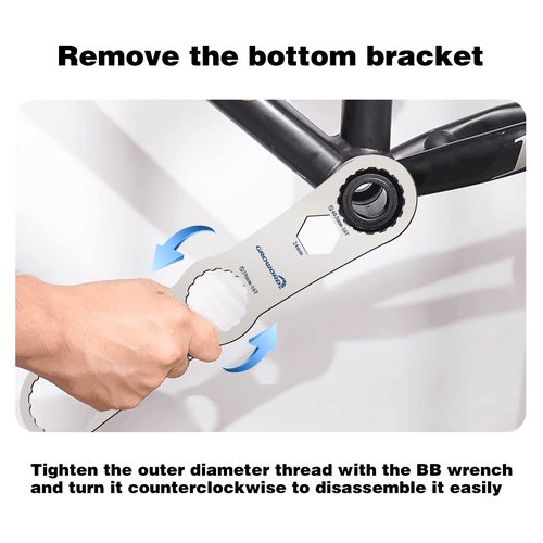 groword Multi -function Bottom Bracket Wrench，Suitable for BB wrench in 39 40.5 44mm outer diameter，16 Notch