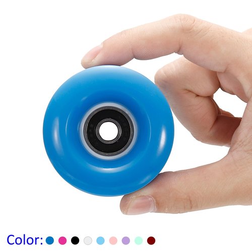 M METERXITY 4 Pack Roller Skate Wheels - Quad Skates Accessories with Bearings, Durable Wear-Resistant PU Wheels, Apply to Skating (32 x 58mm, Blue)