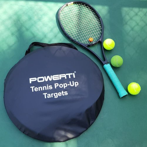 Foldable Practice Pop Up Tennis Targets with Straps for Training Black Colour Pack of One