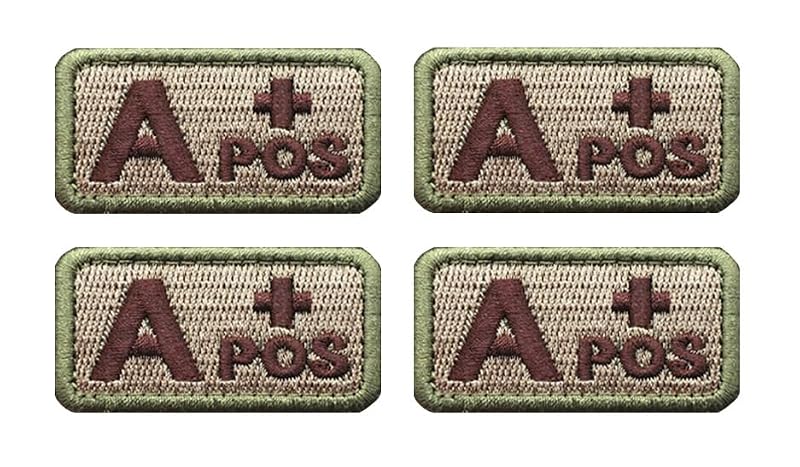 Variation of THIS listing: 4x Tactical Blood Type A+ Positive Patch with Hook & Loop Backing