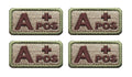 Variation of THIS listing: 4x Tactical Blood Type A+ Positive Patch with Hook & Loop Backing