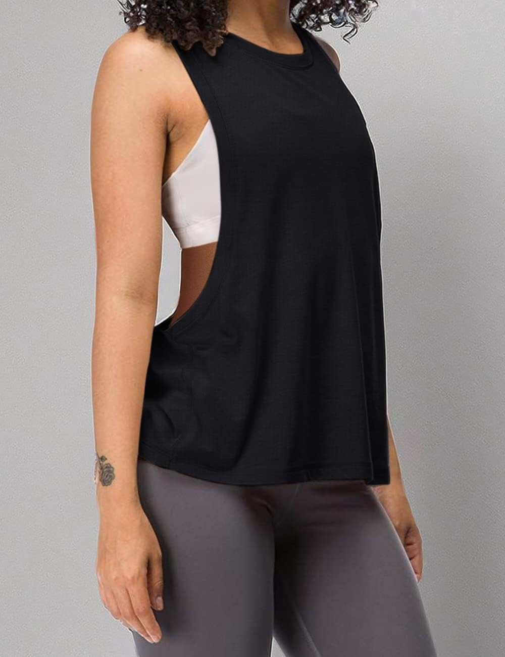 Skiennix Women's Fitness Tank Tops - Cropped Sleeveless Athletic Shirts for Gym & Yoga