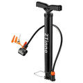 ZTinno Floor Bike Pump Portable, Classic Bicycle Pump, Portable Bike Tire Pump with Dual Presta & Schrader Valves, Attached Ball Needles, Bike Air Pump for Bike Tires, Balls