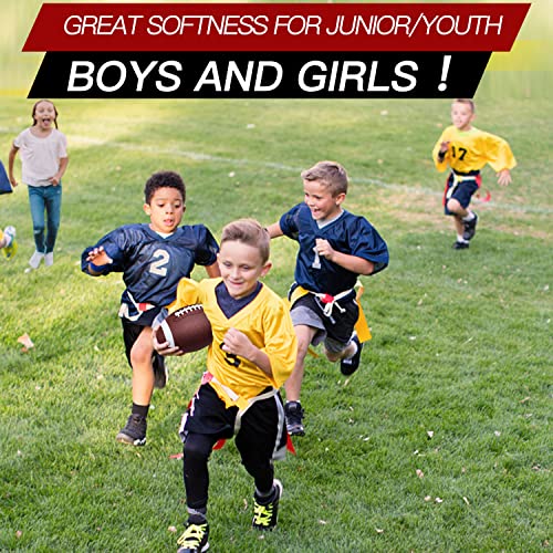 12 Pack Youth Size 6 Footballs with Pump - Regulation Size 10.5 Inch