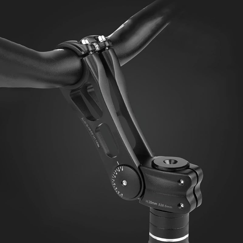 Bike Stem 25.4-31.8mm Adjustable 90/110/145mm with 85° Riser, 3D Forged Alloy - 31.8mm Bar, 28.6mm Steerer