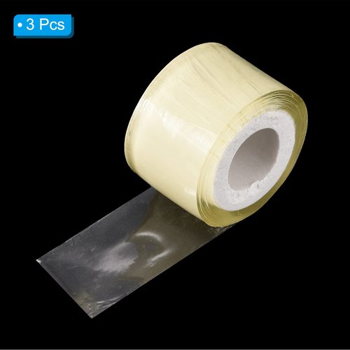 PATIKIL 44 Yard x 1.2 Inch Badminton Grip Cushion Wrap, 3 Pack PE Tennis Racket Grip Tape Backing Film Handle Anti Skid Cushion Accessories, Clear