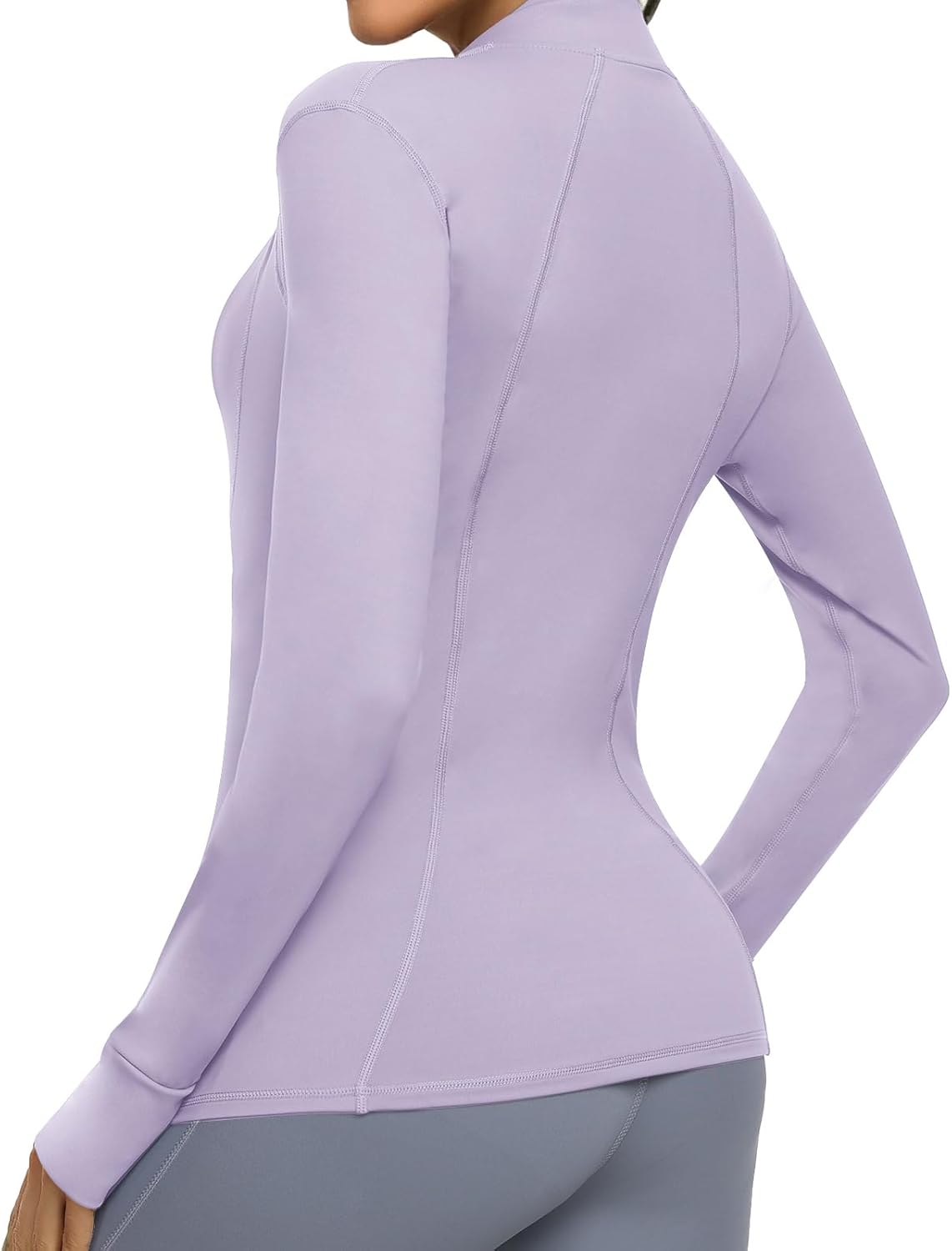 Skiennix Women's Athletic Full Zip Jacket - Lightweight Workout Wear with Pockets & Thumb Holes