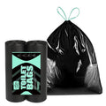 Sckee 50 Pack Heavy-Duty Waste Liners, Leak-Proof Potty Bags with Drawstring, Portable Toilet Buckets Bags for Hiking, Car Travel, Truck, RV, Boating, Road Trips & Outdoor Use (8 Gallon)