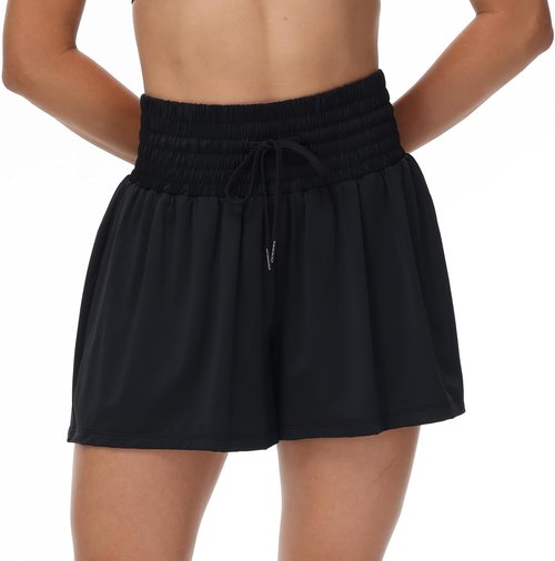 Blaosn Women's High Waist Athletic Shorts - Flowy Gym & Running Skort with Pocket | Casual Summer Wear