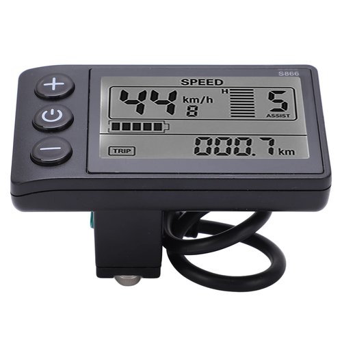 Bicycle Speedometer, IP65 Backlight LCD Bike Speed Display Meter Bicycle Computer for 22.2mm/0.9in Handlebars