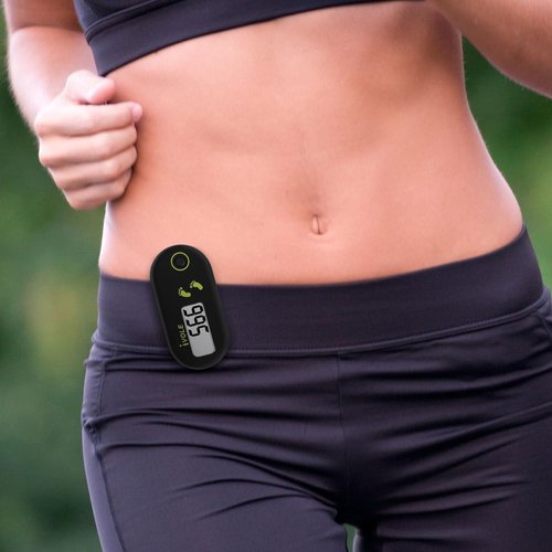 Kisangel Clip on Step Counter for Walking, Mini 3D Pedometer, Digital Counter Sports Step Tracker E Clips Pedometers for Women Seniors Pocket Tools