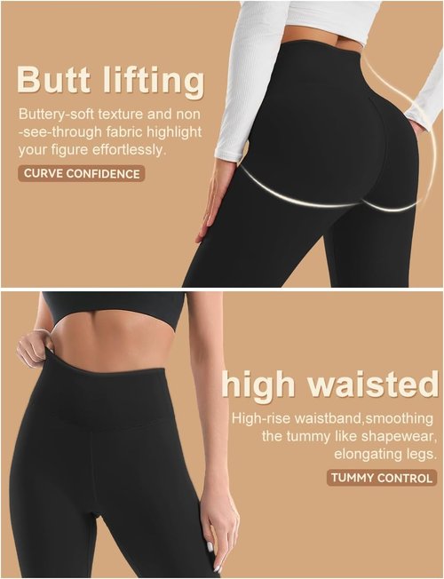 Laite Hebe Fleece Lined Leggings for Women - High Waisted Thermal Yoga Pants | Tummy Control & Warmth