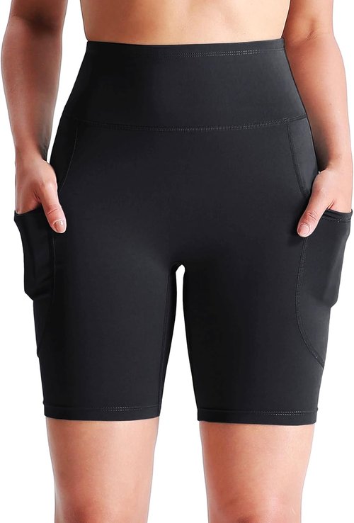 CADMUS High Waisted Workout Shorts - 3 Pack of 7.5" Biker Shorts with Pockets for Women