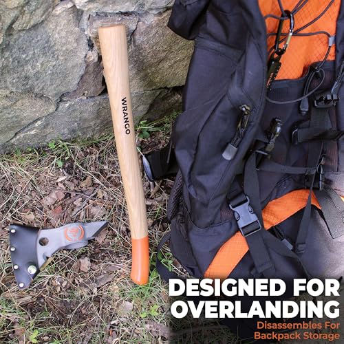 Titanium Tomahawk Axe with Spike End - 45% Lighter, 18in & 11.5in Hickory Handles, Precision Edge, Outdoor Survival Tool - Variation: Spike End