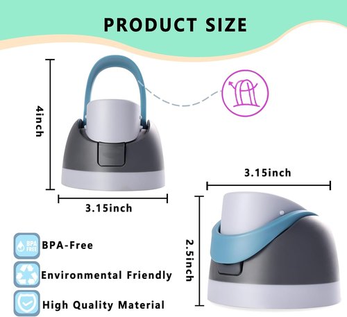 NTIERA Replacement Lid for Owala Freesip Water Bottles - Leakproof & BPA-Free | Frost Gray, Fits 16oz-40oz
