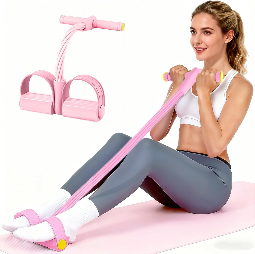 Upgrade Pedal Resistance Bands by [Brand Name] - 6-Tube Manual Tension Training | Natural Rubber for Full-Body Workouts