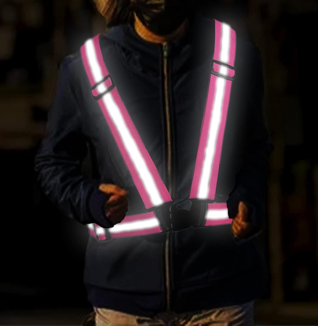 Skiennix Adjustable Running Reflective Vests - High Visibility Safety Gear | 2 Pack for Night Running & Biking