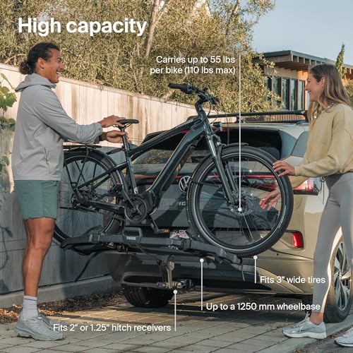Thule OutPace 2 Bike Hitch Rack - Supports 2 Bikes, 1.25" & 2" Hitch, 110lb Capacity