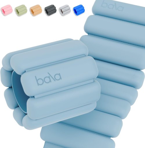Bala Bangles Adjustable Wrist & Ankle Weights - Soft Silicone for Pilates, Yoga & Home Workouts