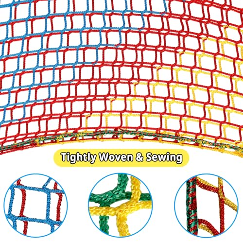 Climbing Cargo Net 14.7ft x 9.8ft Multicolored for Treehouse & Playground