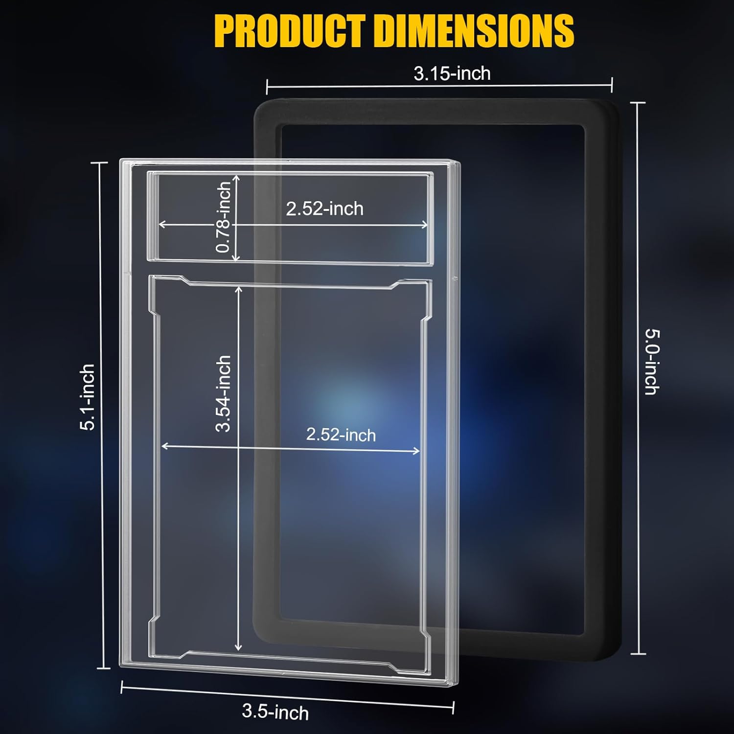 PSA Graded Card Slab Bumper Set - Durable TPU Protectors for Game, Sports & Trading Cards