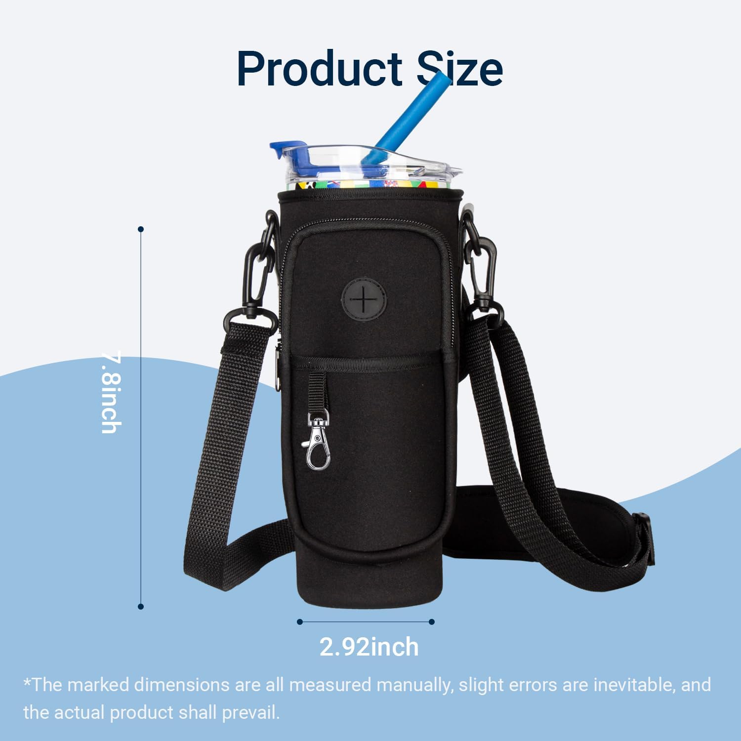Stanley Water Bottle Holder - Adjustable Carrier Bag with Phone Pocket for 40oz Tumbler