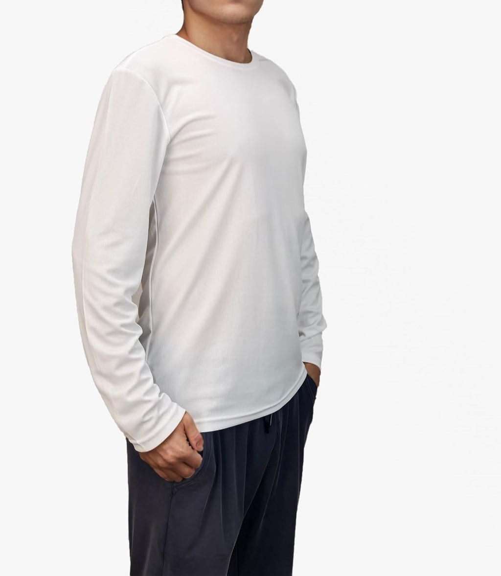 Skiennix Men's Long Sleeve Quick-Dry Athletic T-Shirt - Moisture-Wicking Classic Fit