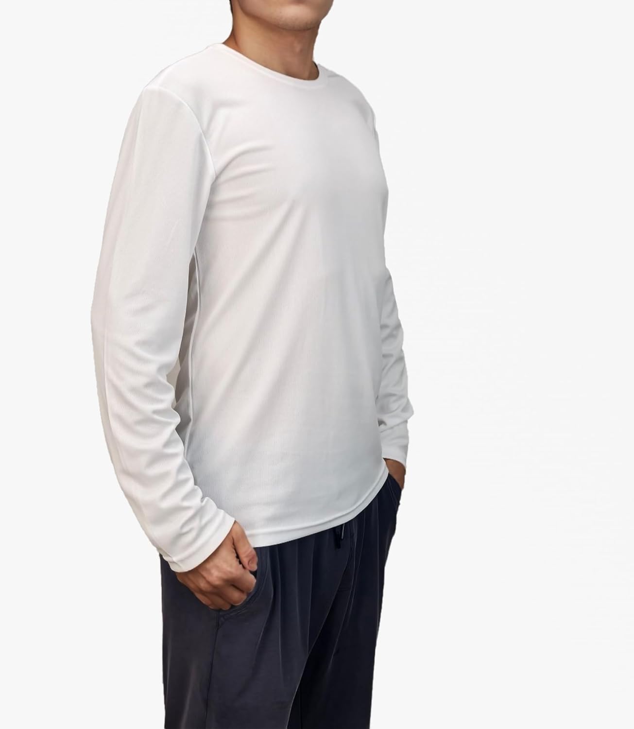 Skiennix Men's Long Sleeve Quick-Dry Athletic T-Shirt - Moisture-Wicking Classic Fit