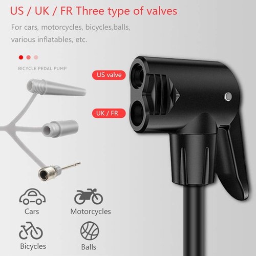 Mercury Portable Bike Floor Pump - Accurate Pressure Gauge & Smart Valves for Bicycles, Cars, & More
