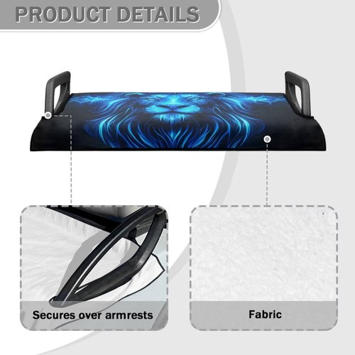 Yewattles Blue Lion Golf Cart Seat Cover Golf Cart Accessories Seat Towel Blanket Easy to Clean Install Machine Washable Suitable for All Seasons Christmas Decor