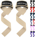 TECEUM Weightlifting Straps - Neoprene Padded Cotton Wrist Support for Powerlifting & Bodybuilding | Unisex