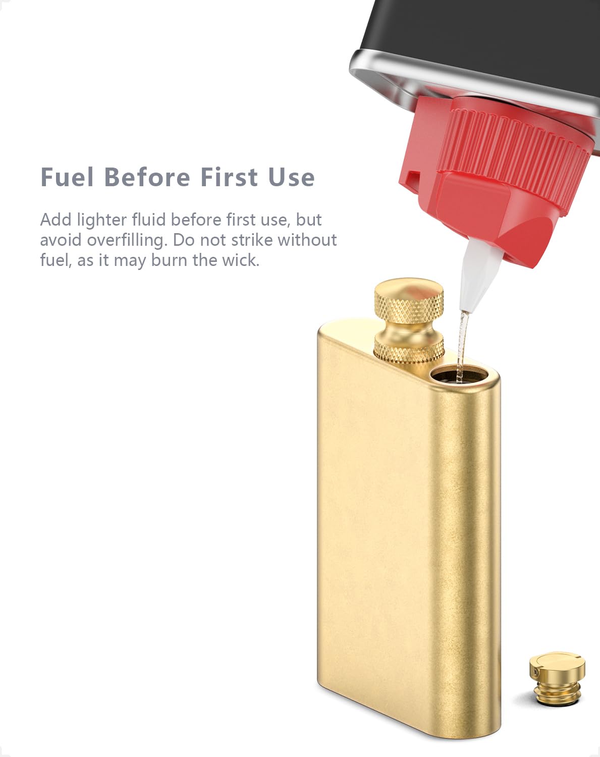 Permanent Match Lighter, Vintage Trench Pipe Lighter, Unique Cool Stuff for Men - Without Fluid