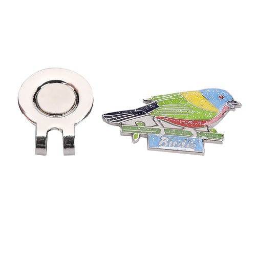 SUNGOOYUE Golf Ball Marker, Women Stainless Steel Magnetic Golf Hat Clip Ball Marker for (Bird)