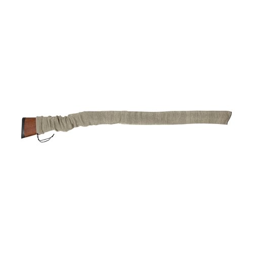 Allen Company Knit Gun Sock for Rifle/Shotguns With or Without Scope - Anti-Rust and Silicone-Treated for Gun Safe, Bag, and Case Storage - Drawstring Closure - 52" Tan