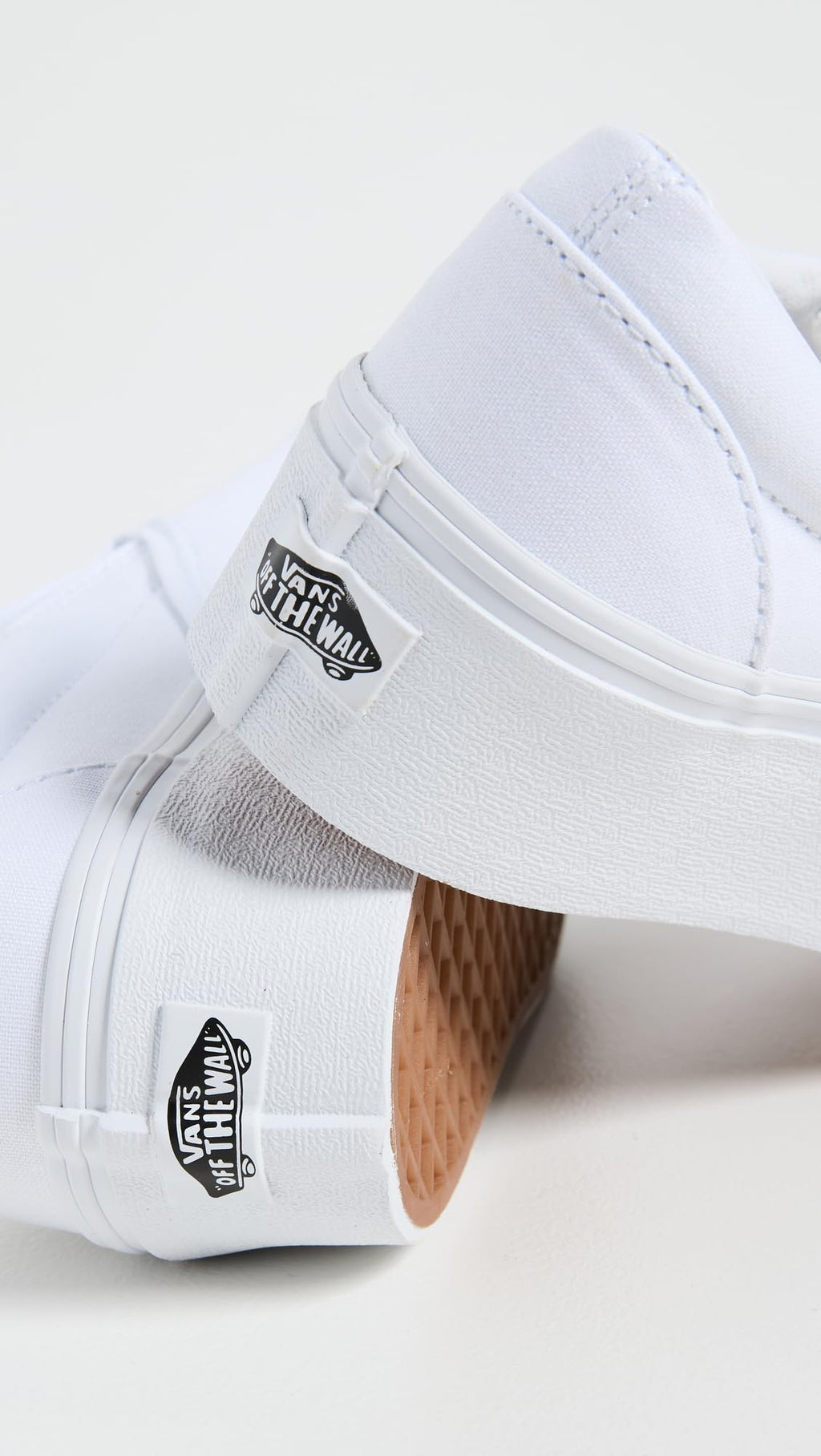 Vans Unisex Ua Classic Slip-On Stackform Sneakers, Canvas True White, 5.5 US Women/4 US Men