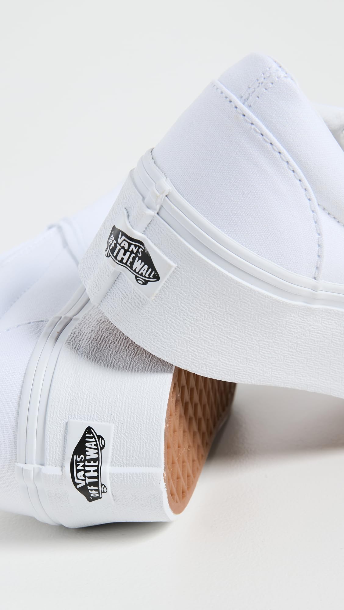Vans Unisex Ua Classic Slip-On Stackform Sneakers, Canvas True White, 5.5 US Women/4 US Men