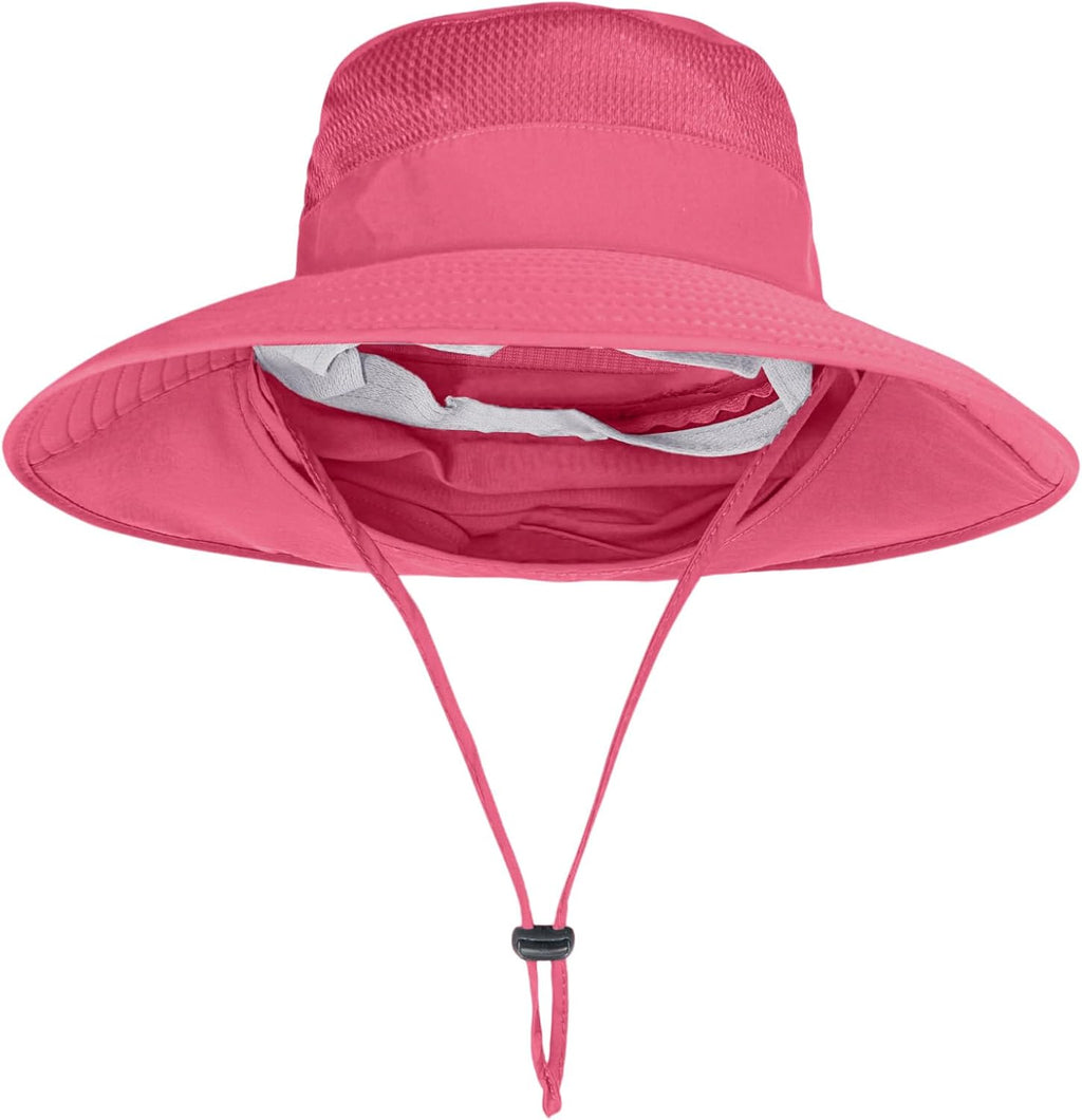 Skiennix Sun Hat | UPF 50+ Breathable Wide Brim Fishing Hat with Neck Flap for Summer UV Protection