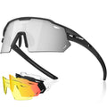 X-TIGER Polarized Cycling Glasses with 5 Interchangeable Lenses,MTB Biking Baseball Running Sports Sunglasses for Men Women