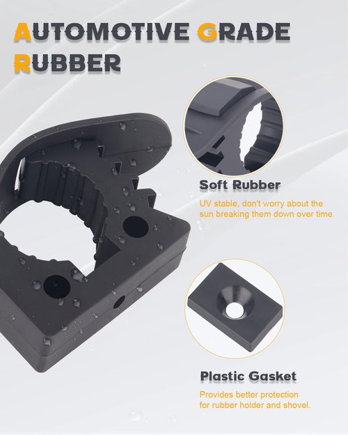 Shovel Mount - Axe Holder Quick-Release Wall Mount Fits 1-1/7'' to 1-3/7'' Diameter Tools Equipment for Rubber Material Shovel Holder for Roof Rack, Boats, Molle Panel, Axe (5 Pack)