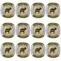 Goat Championship Rings Set - Size 10, 12 Pcs Sports Trophy Award