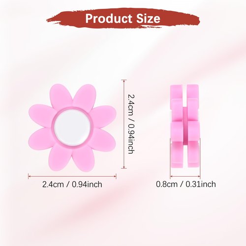 TIXIPEM Tennis Racket Dampener [3PCS] - Funny Flower Shape Silicone Tennis Shock Absorber Racket Vibration Dampener Use for Racket [Pink]