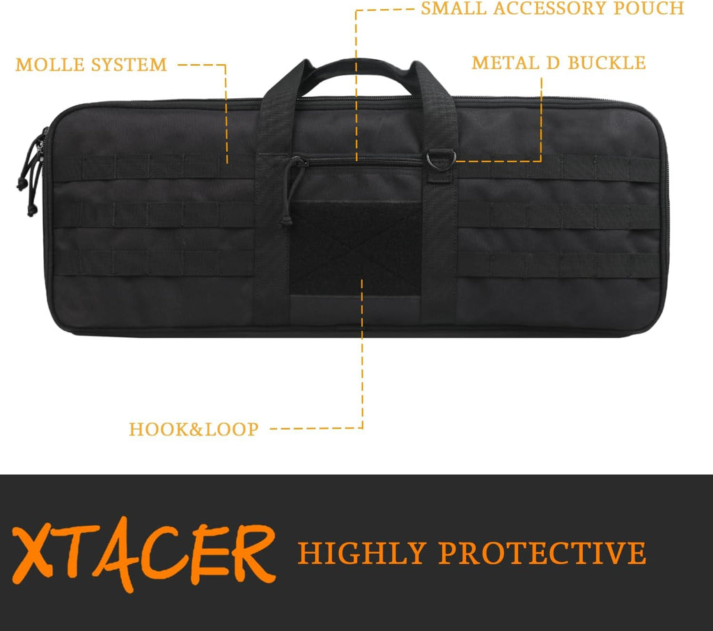XTACER Tactical Bow Case - Fully Padded MOLLE Recurve Takedown Bow Storage | Durable Protection