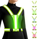 LED Reflective Vest by Skiennix - 5 Color Modes, Adjustable Running Gear for Men, Women & Kids